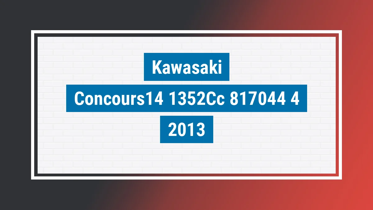 Imagem ilustrativa Kawasaki Concours14 1352cc 2013