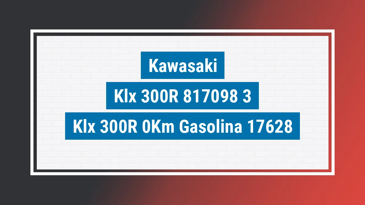 Imagem ilustrativa Kawasaki Klx 300r 0km