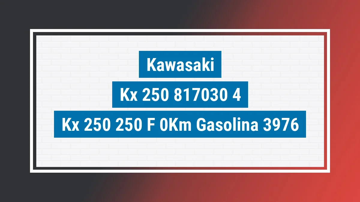 Imagem ilustrativa Kawasaki Kx 250 250 F 0km
