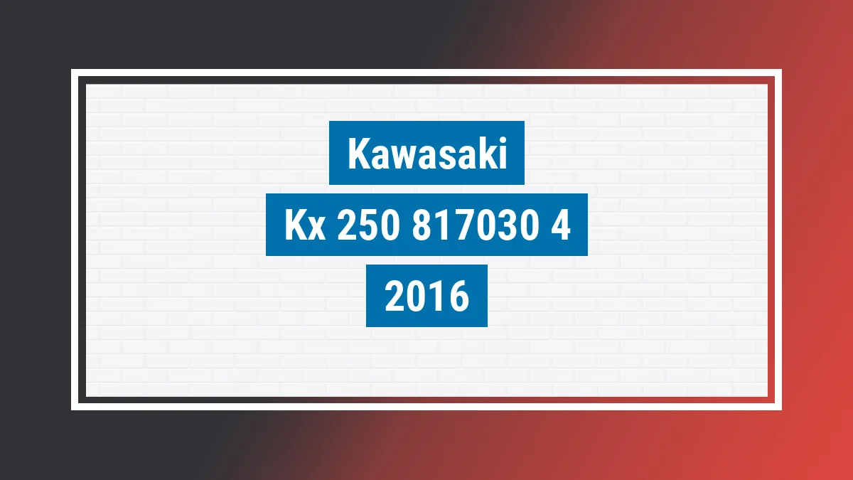 Imagem ilustrativa Kawasaki Kx 250 250 F 2016