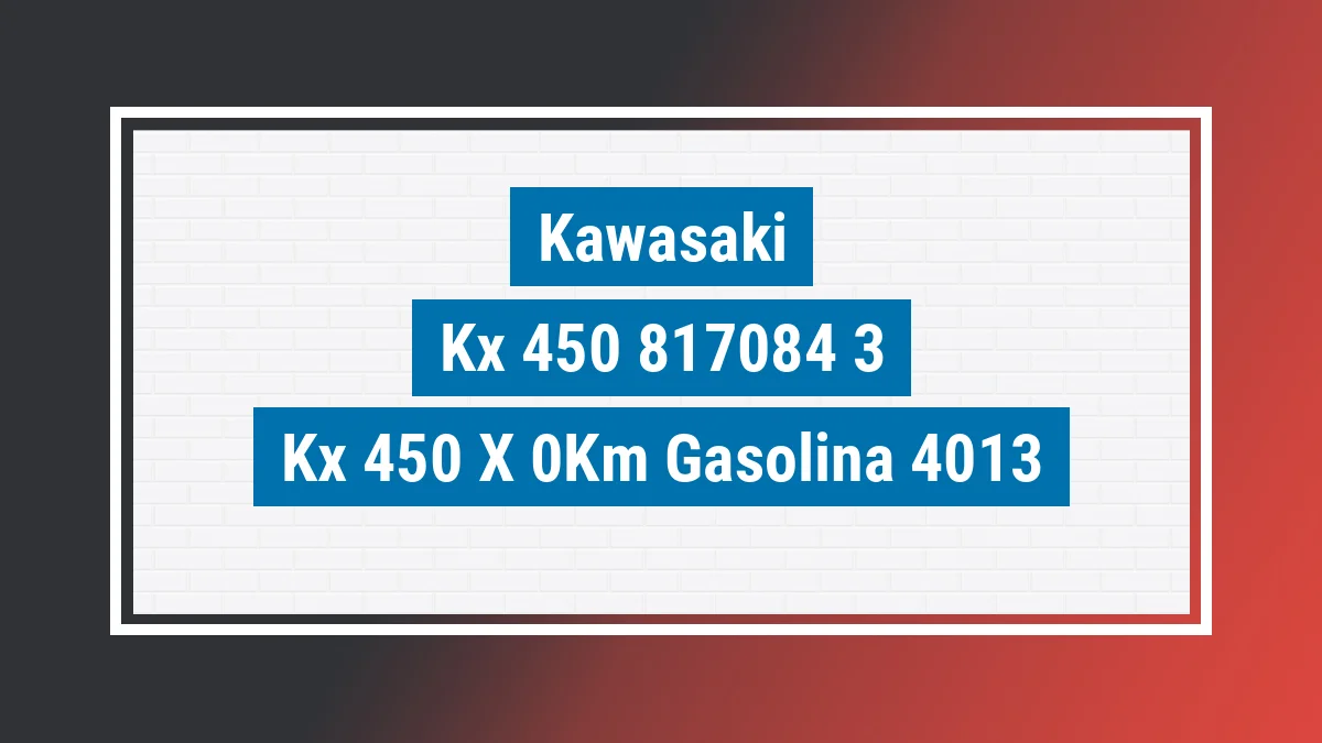 Imagem ilustrativa Kawasaki Kx 450 X 0km