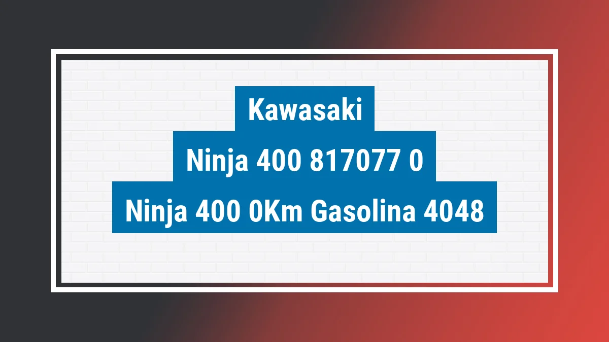 Imagem ilustrativa Kawasaki Ninja 400 0km