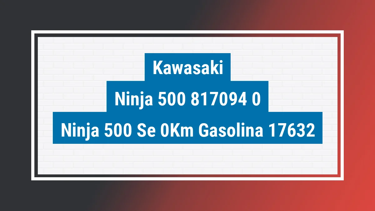 Imagem ilustrativa Kawasaki Ninja 500 Se 0km