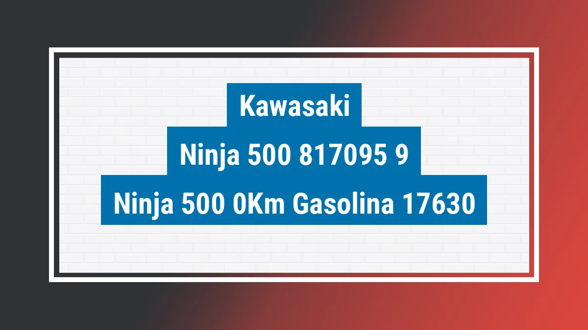 Imagem ilustrativa Kawasaki Ninja 500 0km