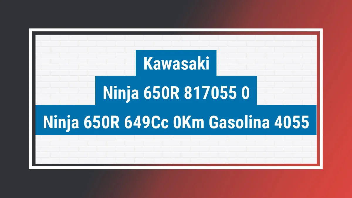Imagem ilustrativa Kawasaki Ninja 650r 649cc 0km