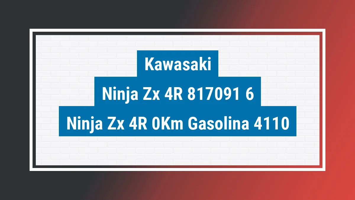 Imagem ilustrativa Kawasaki Ninja Zx-4r 0km
