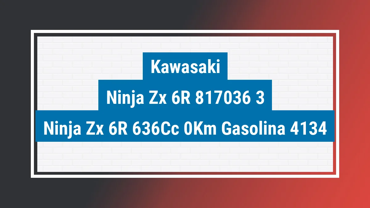 Imagem ilustrativa Kawasaki Ninja Zx-6r 636cc 0km
