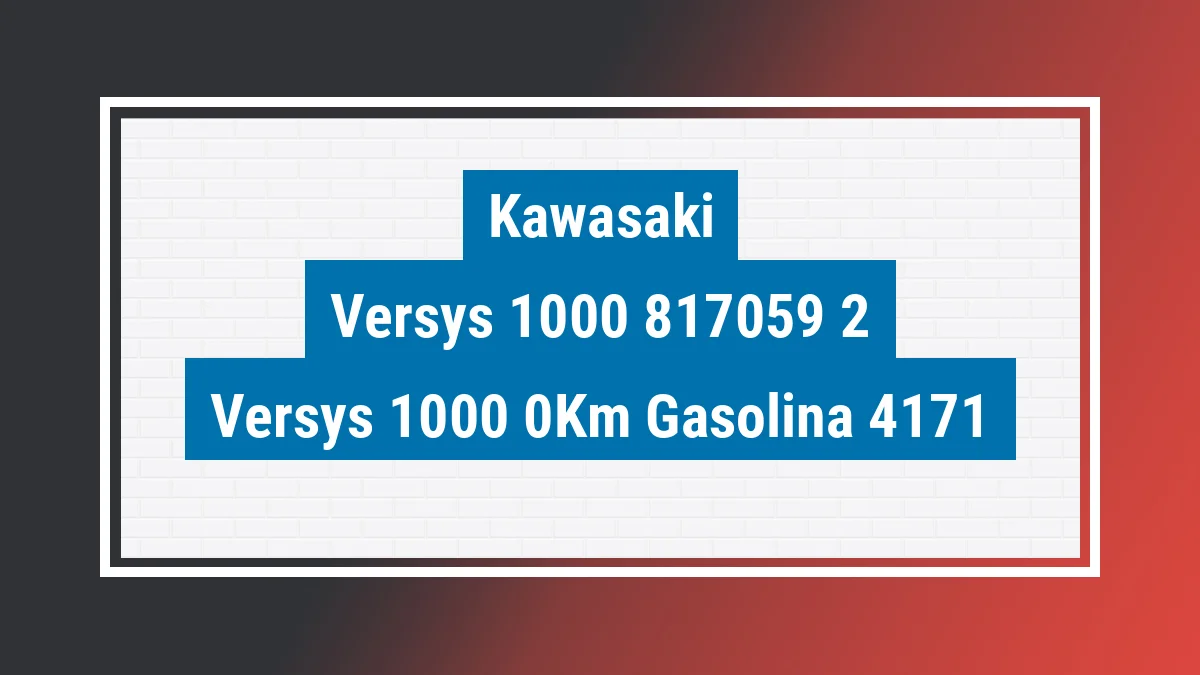 Imagem ilustrativa Kawasaki Versys 1000 0km