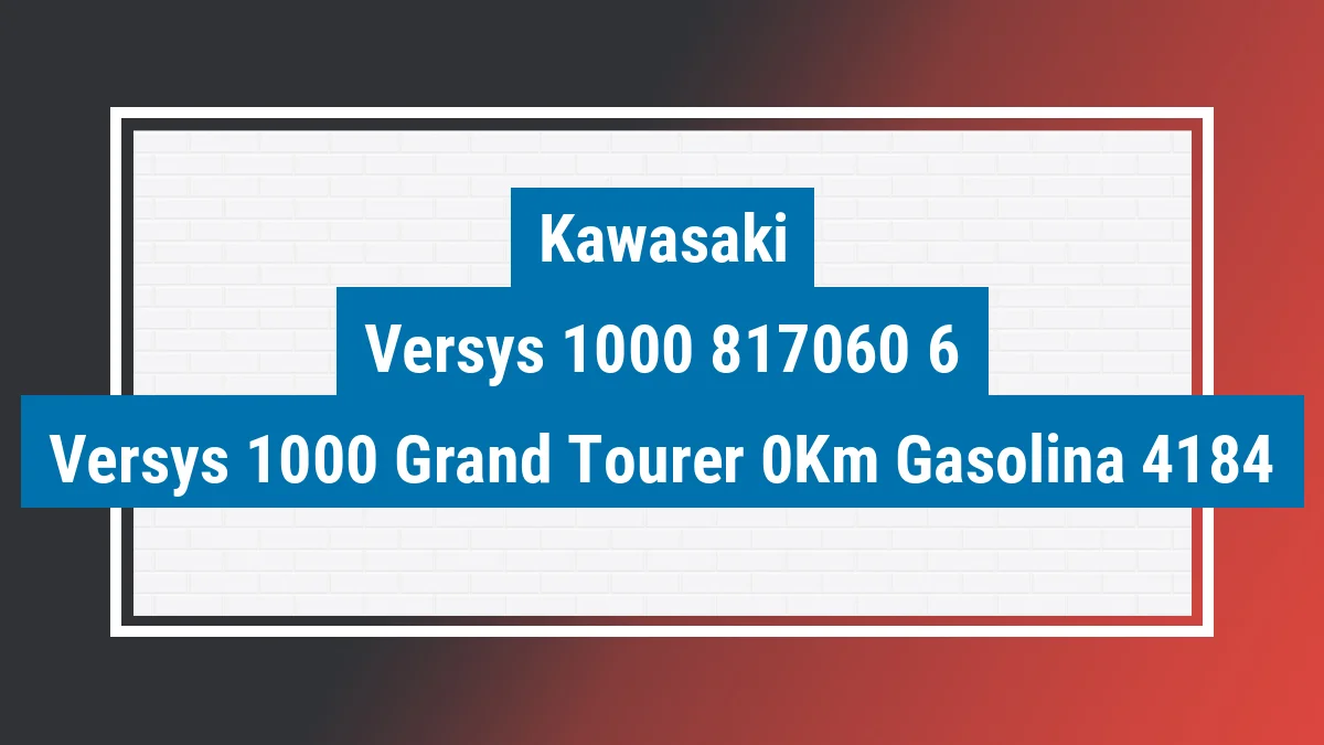 Imagem ilustrativa Kawasaki Versys 1000 Grand Tourer 0km