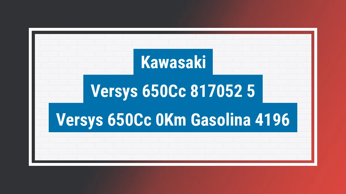Imagem ilustrativa Kawasaki Versys 650cc 0km
