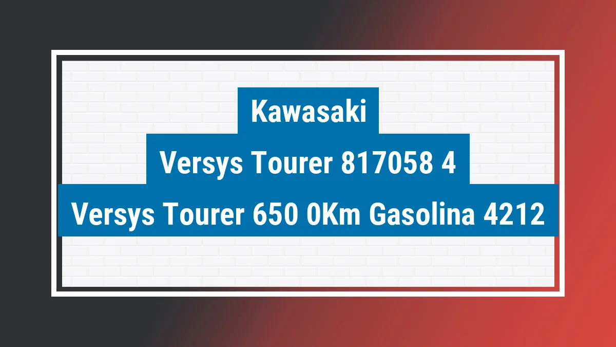 Imagem ilustrativa Kawasaki Versys Tourer 650 0km
