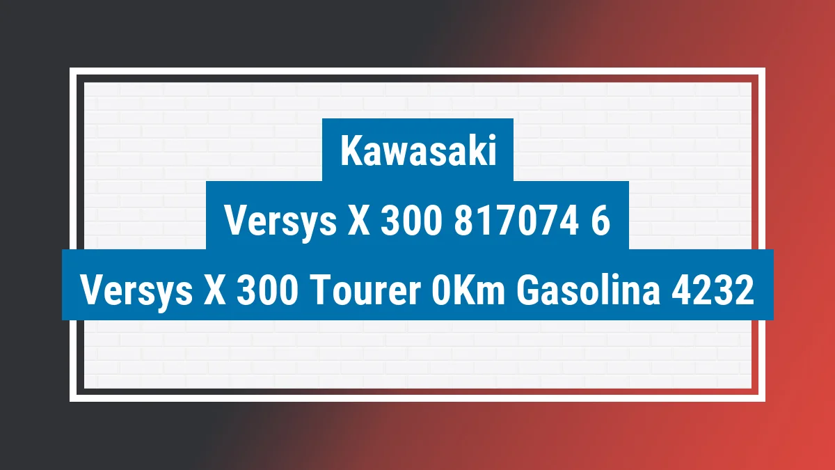 Imagem ilustrativa Kawasaki Versys-x 300 Tourer 0km