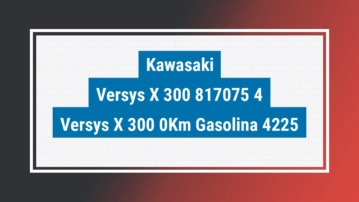 Imagem ilustrativa Kawasaki Versys-x 300 0km