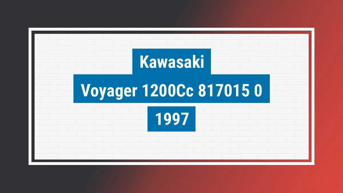 Imagem ilustrativa Kawasaki Voyager 1200cc 1997