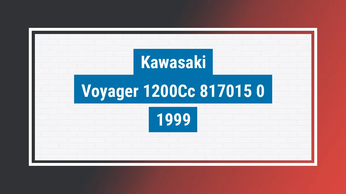 Imagem ilustrativa Kawasaki Voyager 1200cc 1999