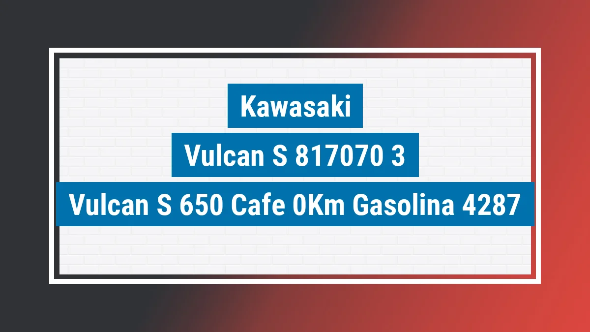 Imagem ilustrativa Kawasaki Vulcan S 650 Café 0km