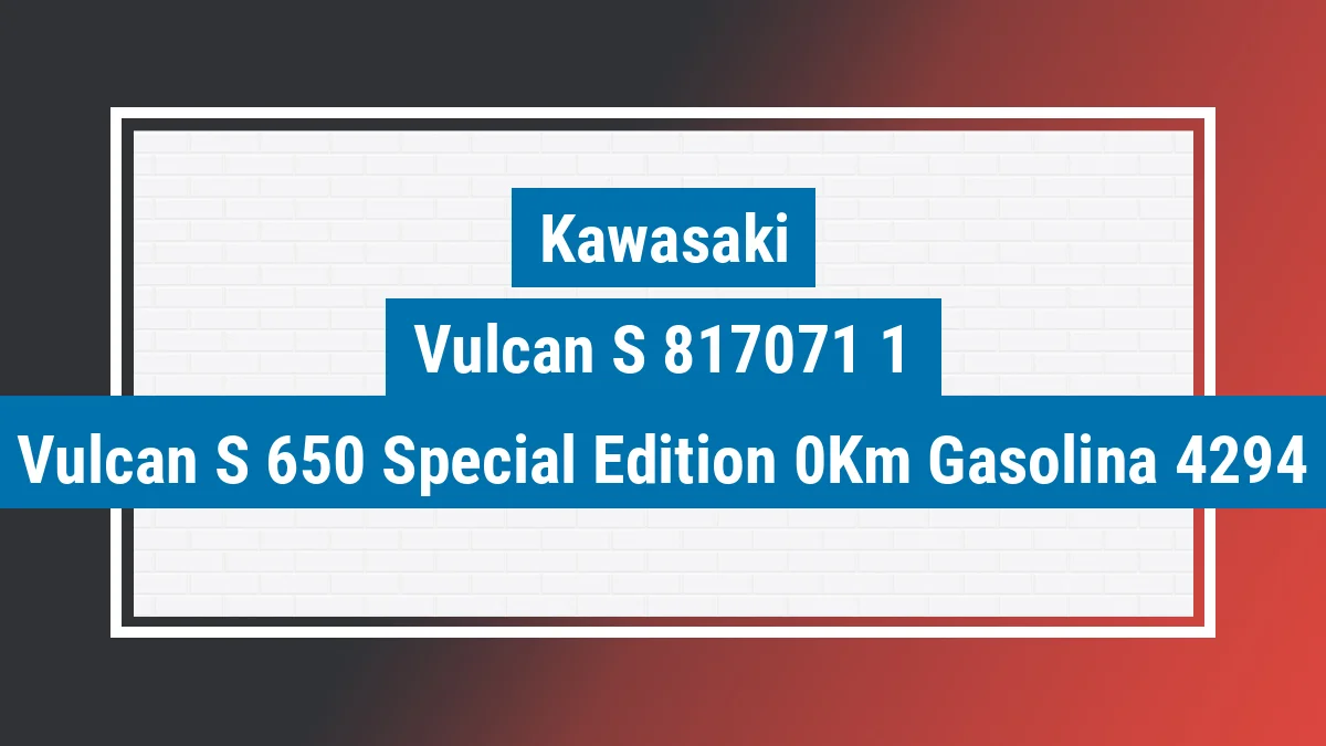 Imagem ilustrativa Kawasaki Vulcan S 650 Special Edition 0km