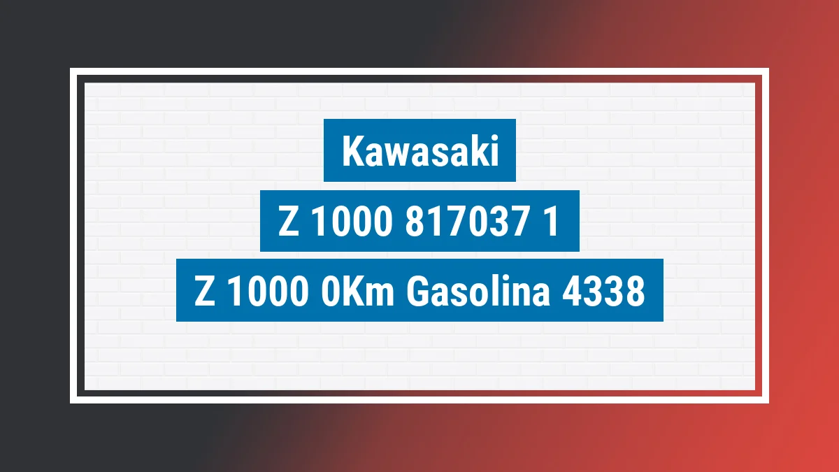 Imagem ilustrativa Kawasaki Z 1000 0km