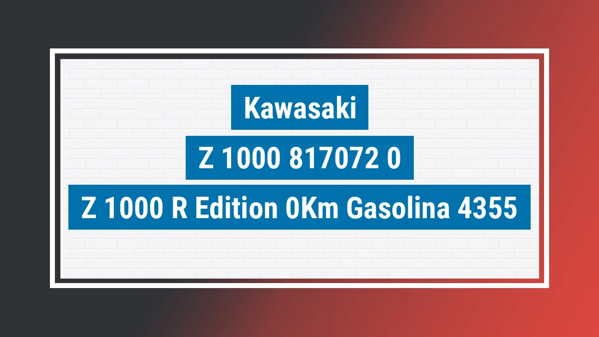 Imagem ilustrativa Kawasaki Z 1000 R Edition 0km