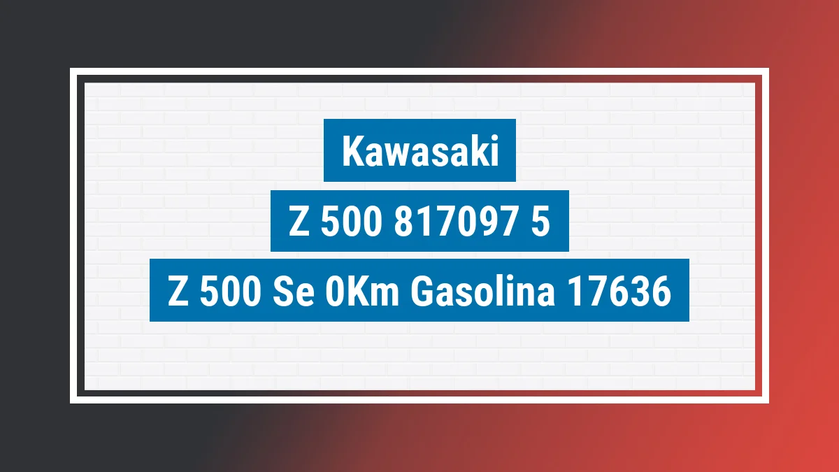 Imagem ilustrativa Kawasaki Z 500 Se 0km