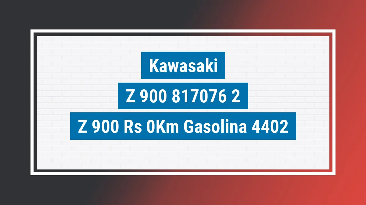 Imagem ilustrativa Kawasaki Z 900 Rs 0km