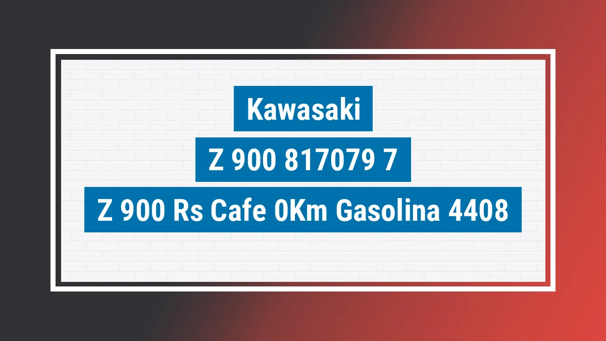 Imagem ilustrativa Kawasaki Z 900 Rs Café 0km