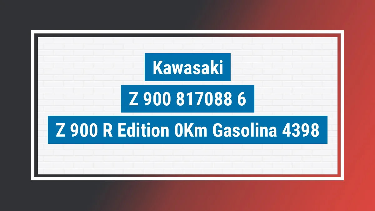 Imagem ilustrativa Kawasaki Z 900 R Edition 0km