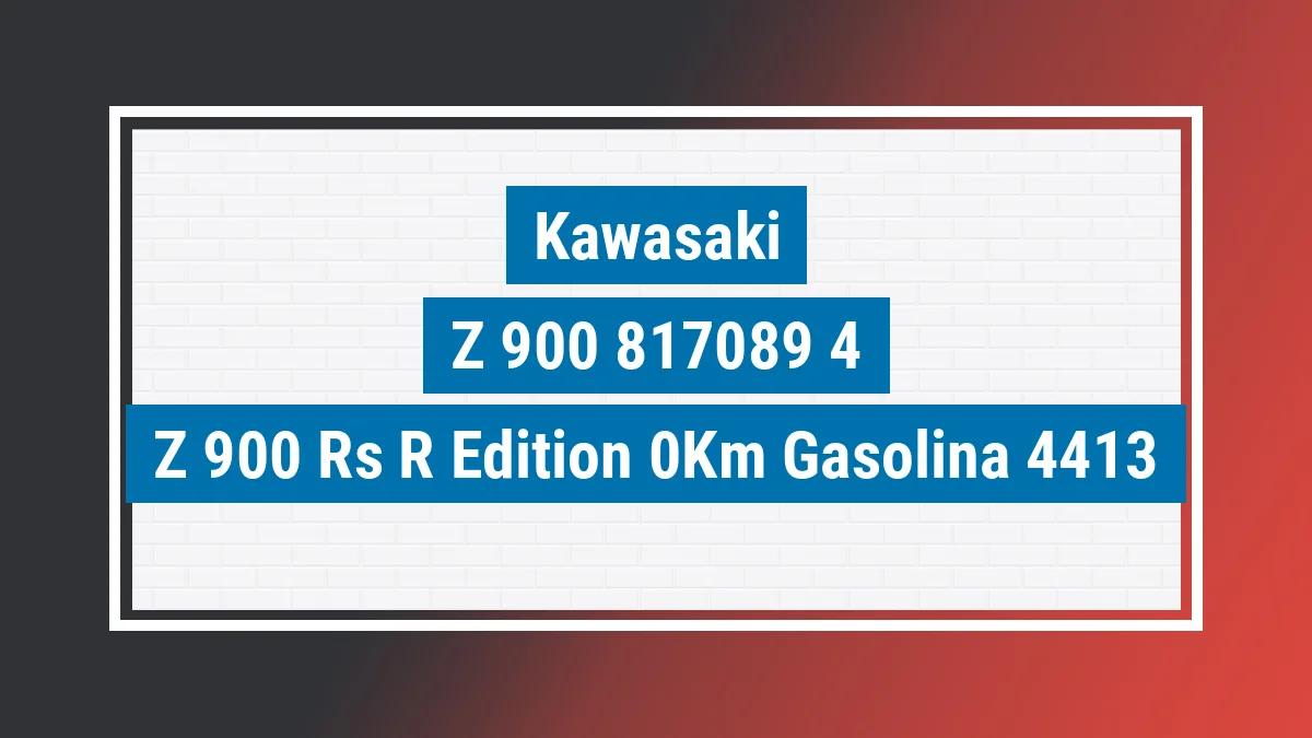 Imagem ilustrativa Kawasaki Z 900 Rs R Edition 0km
