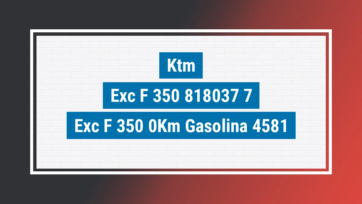 Imagem ilustrativa Ktm Exc-f 350 0km