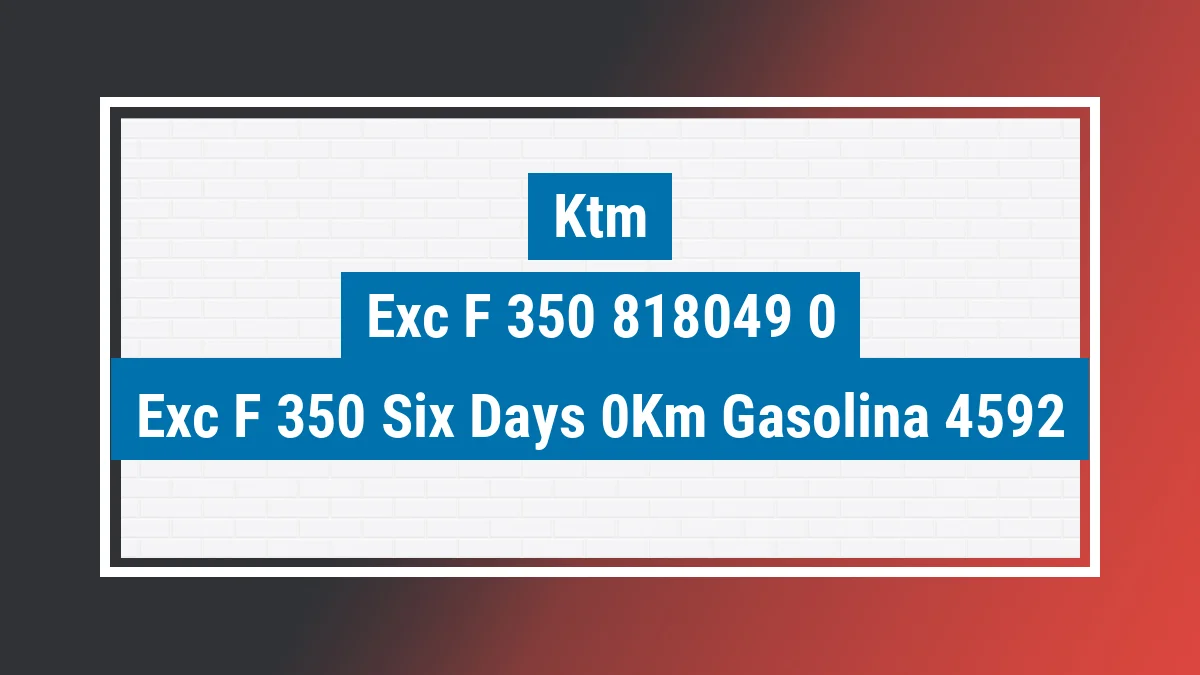 Imagem ilustrativa Ktm Exc-f 350 Six Days 0km