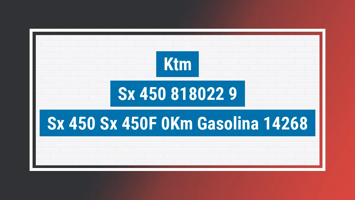 Imagem ilustrativa Ktm Sx 450 Sx 450f 0km