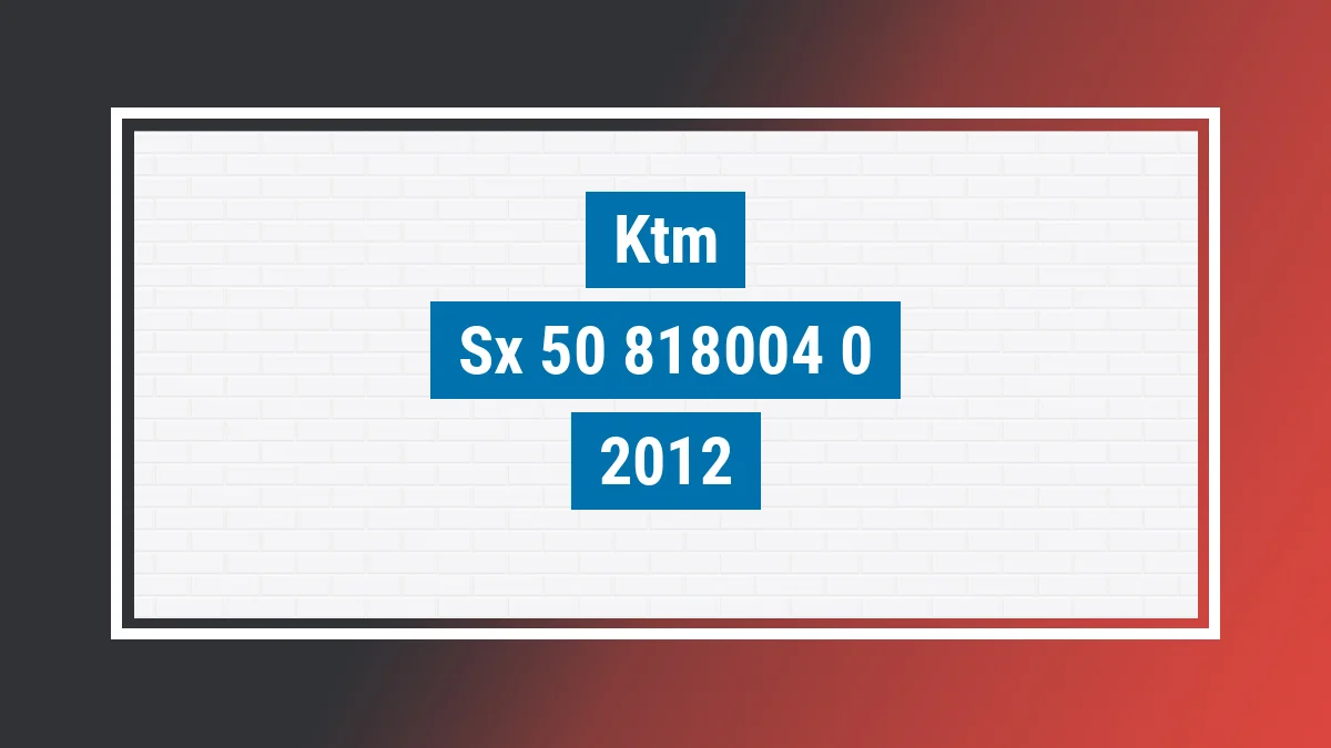 Imagem ilustrativa Ktm Sx 50 2012