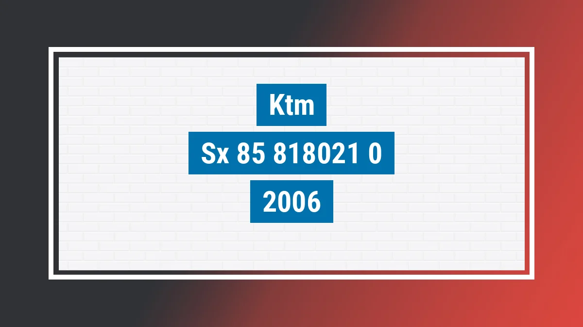 Imagem ilustrativa Ktm Sx 85 2006