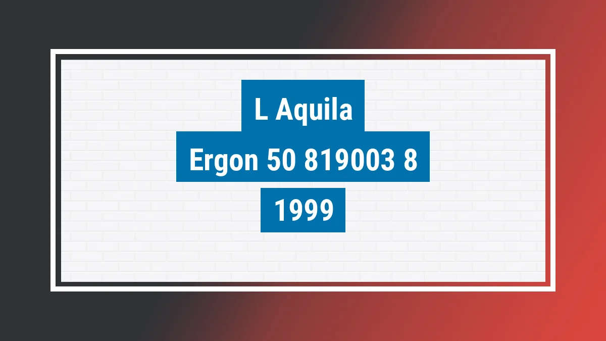 Imagem ilustrativa L'aquila Ergon 50 1999