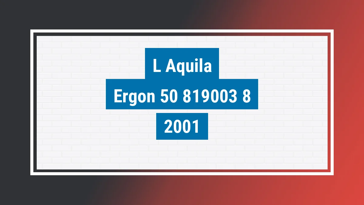 Imagem ilustrativa L'aquila Ergon 50 2001