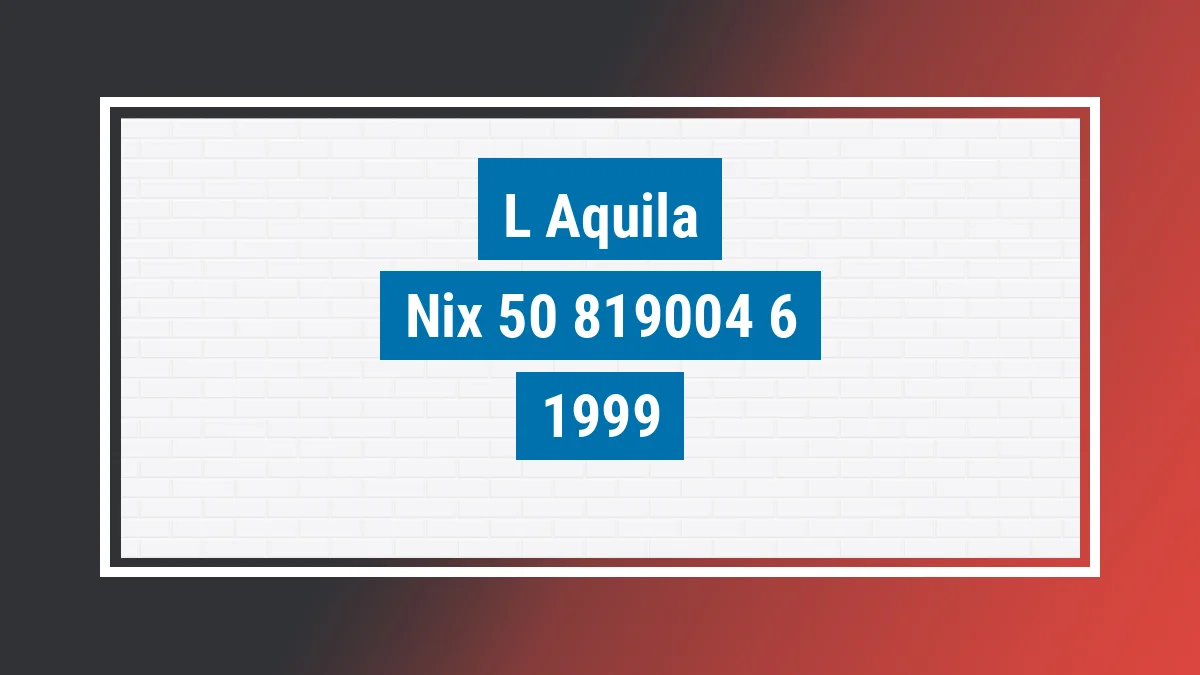 Imagem ilustrativa L'aquila Nix 50 1999