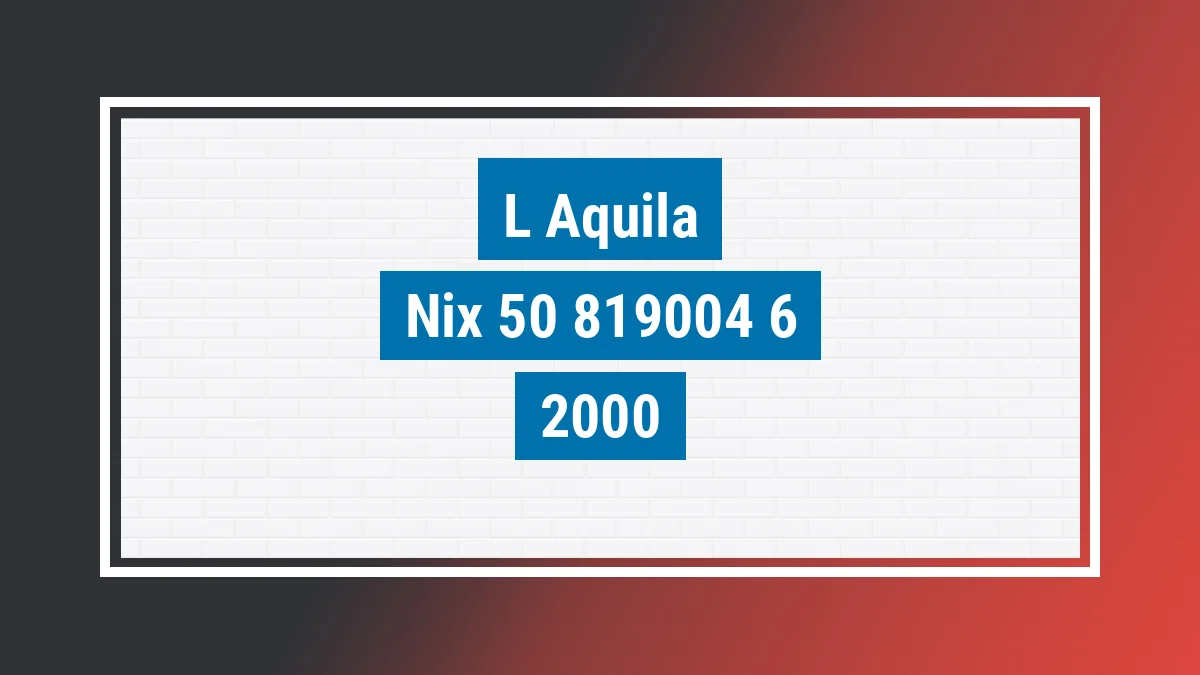 Imagem ilustrativa L'aquila Nix 50 2000