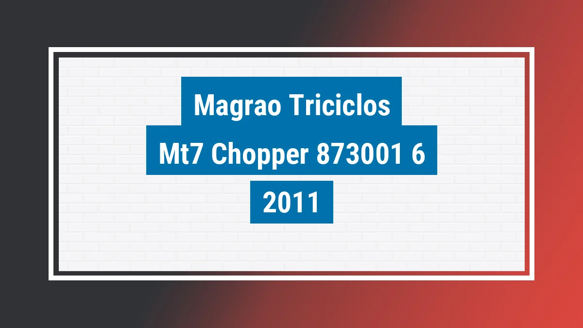 Imagem ilustrativa Magrão Triciclos Mt7 Chopper 1.6 Std. 2011