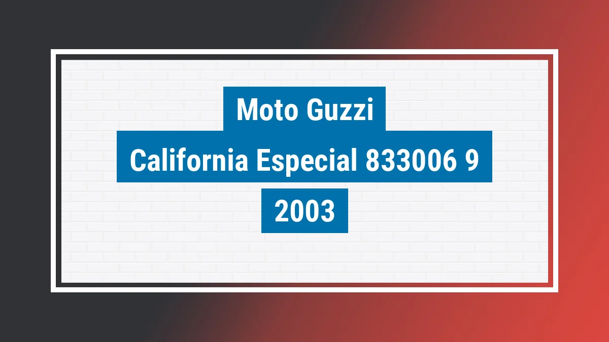 Imagem ilustrativa Moto Guzzi California Especial 2003