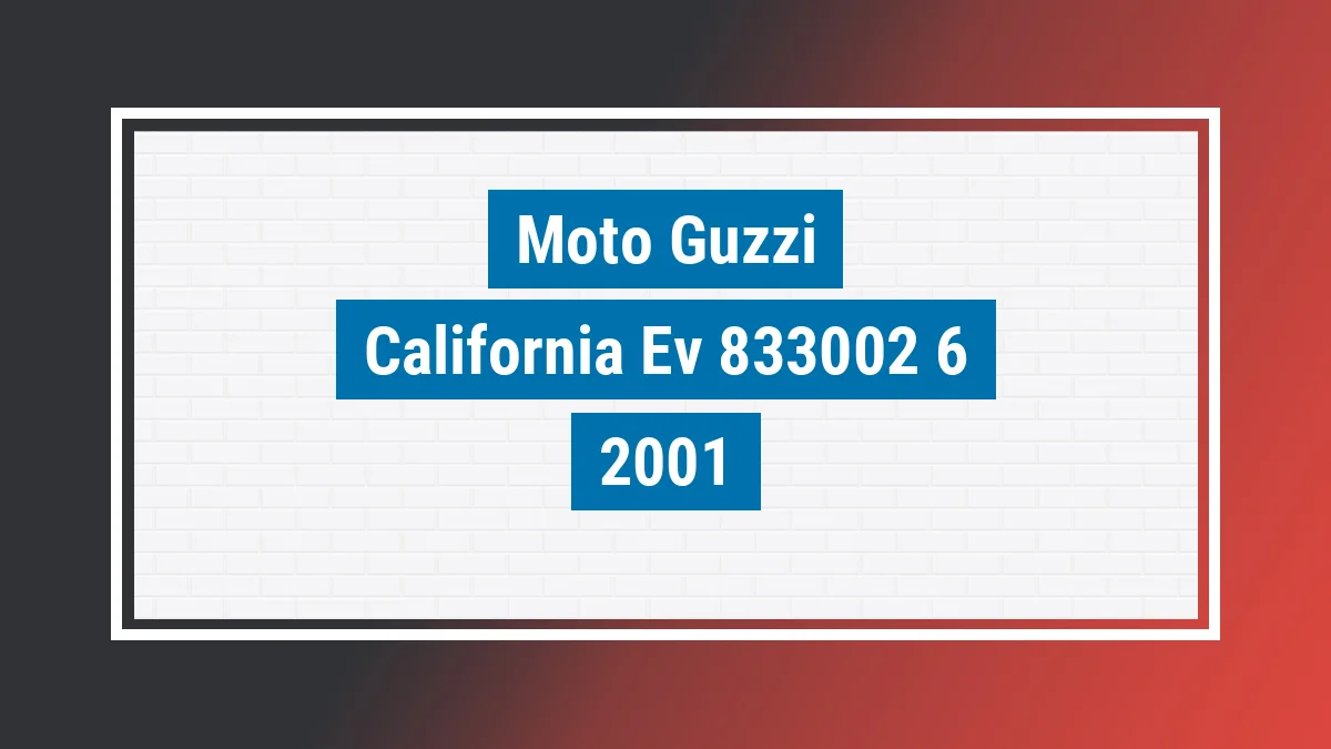 Imagem ilustrativa Moto Guzzi California Ev 1064cc 2001