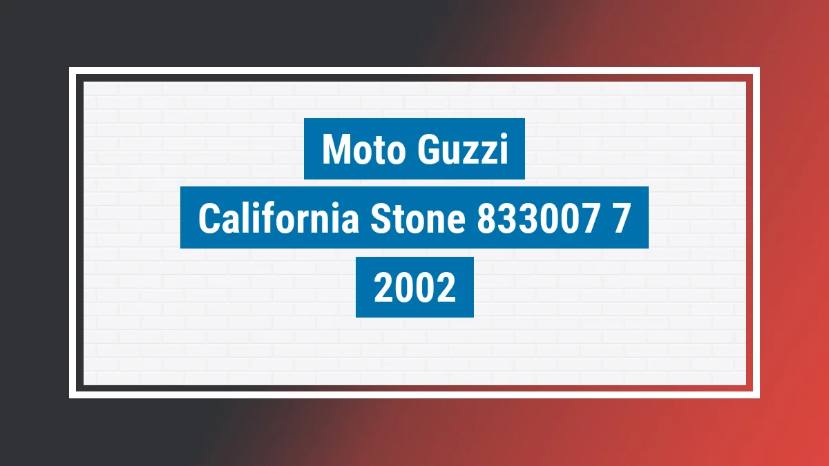 Imagem ilustrativa Moto Guzzi California Stone 1064cc 2002