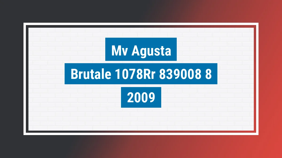 Imagem ilustrativa Mv Agusta Brutale 1078rr 2009
