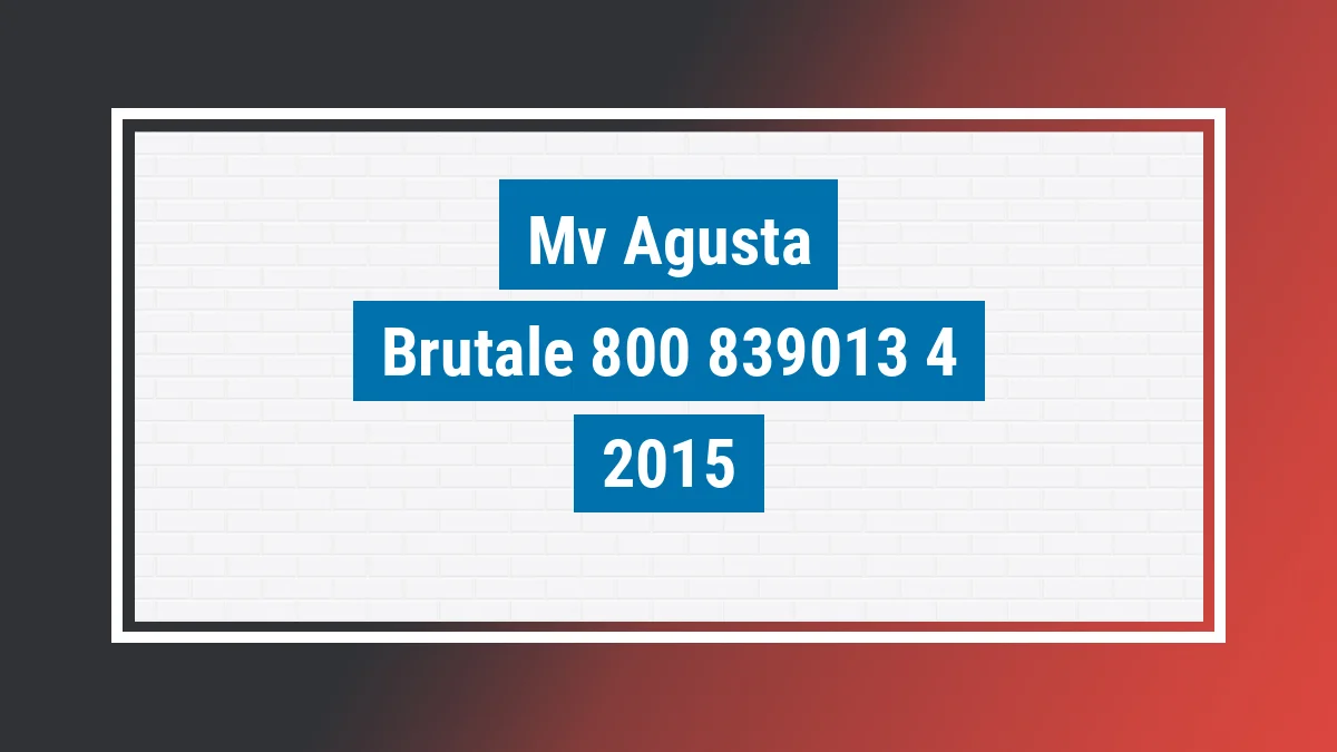 Imagem ilustrativa Mv Agusta Brutale 800 2015