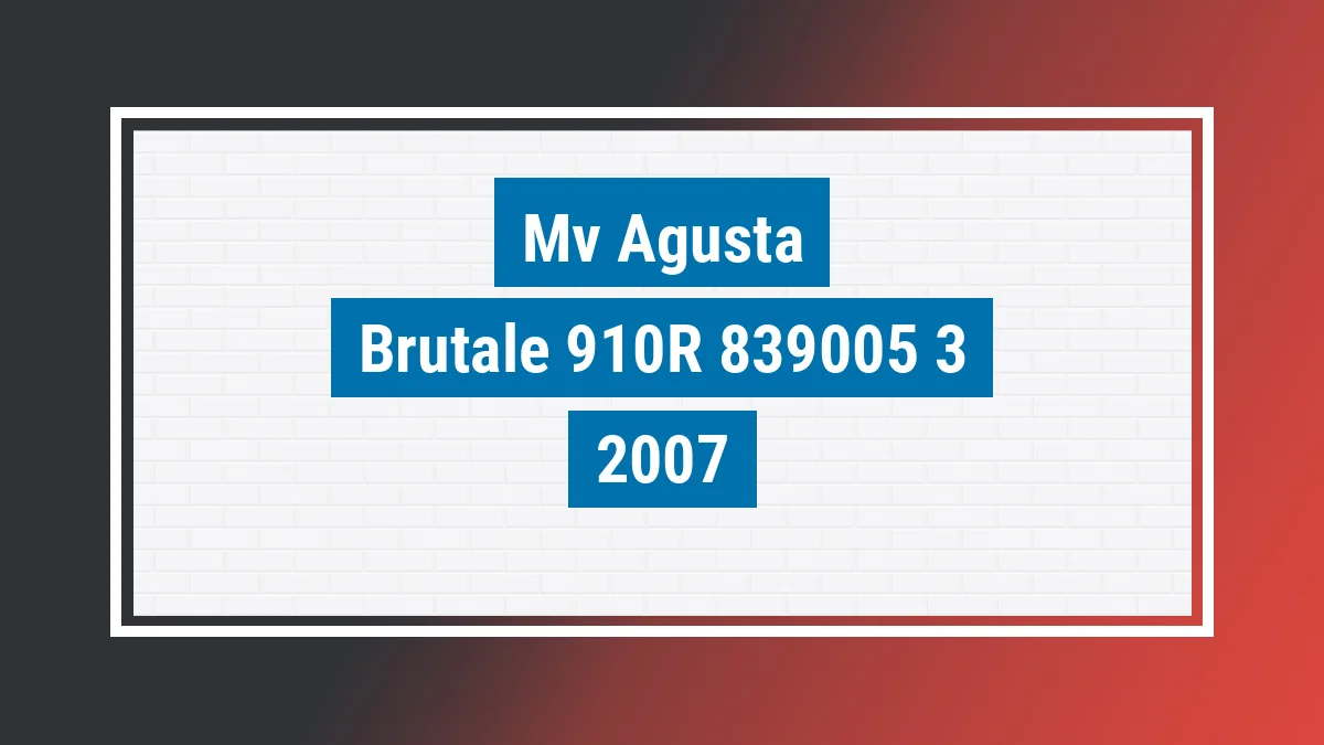 Imagem ilustrativa Mv Agusta Brutale 910r 2007
