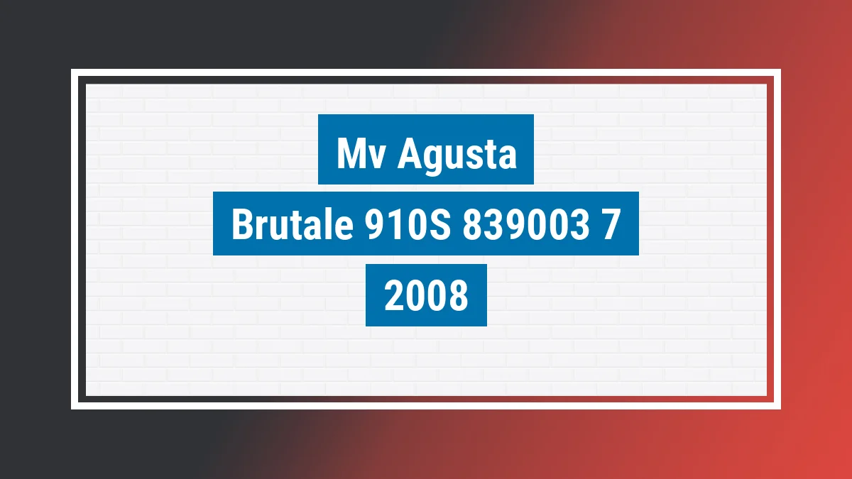 Imagem ilustrativa Mv Agusta Brutale 910s 2008