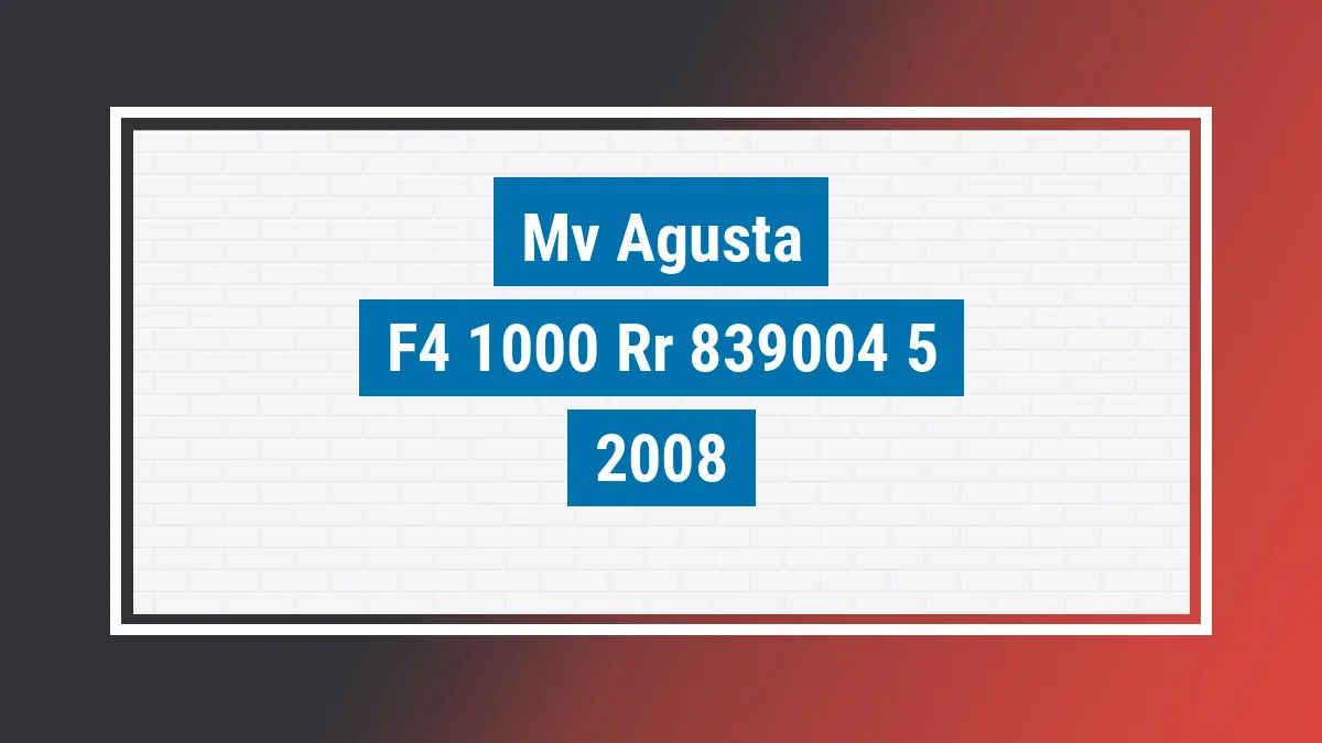 Imagem ilustrativa Mv Agusta F4-1000 Rr 2008