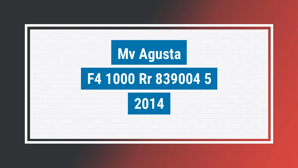 Imagem ilustrativa Mv Agusta F4-1000 Rr 2014