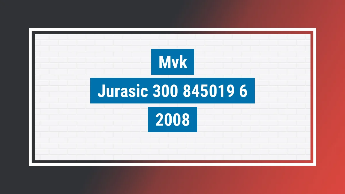 Imagem ilustrativa Mvk Jurasic 300 2008