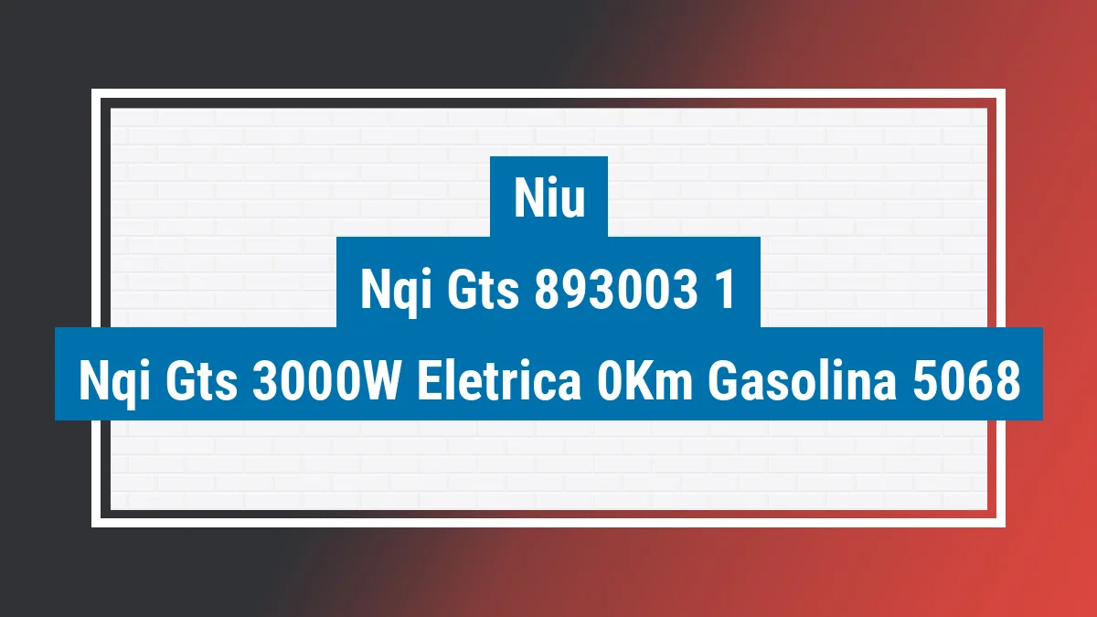 Imagem ilustrativa Niu Nqi Gts 3000w (elétrica) 0km