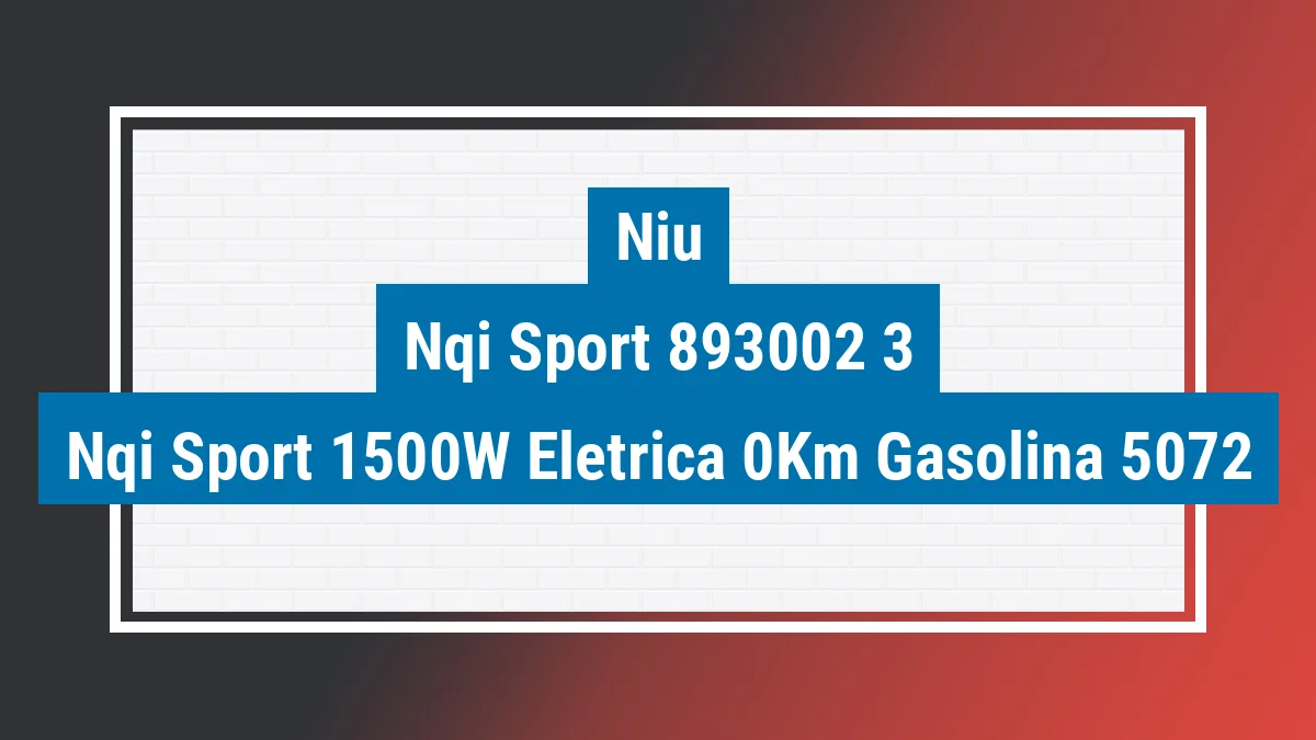 Imagem ilustrativa Niu Nqi Sport 1500w (elétrica) 0km